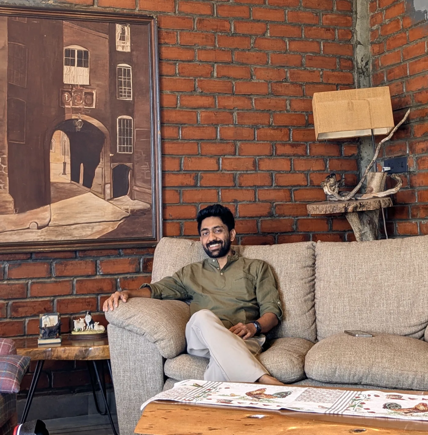 Nandagopal P seated in a relaxed setting